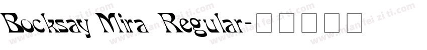 Bocksay Mira Regular字体转换